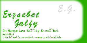 erzsebet galfy business card